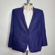 Holland & Sherry Blazer Jacket Purple 2XL 18. Novelty Lining Career Business