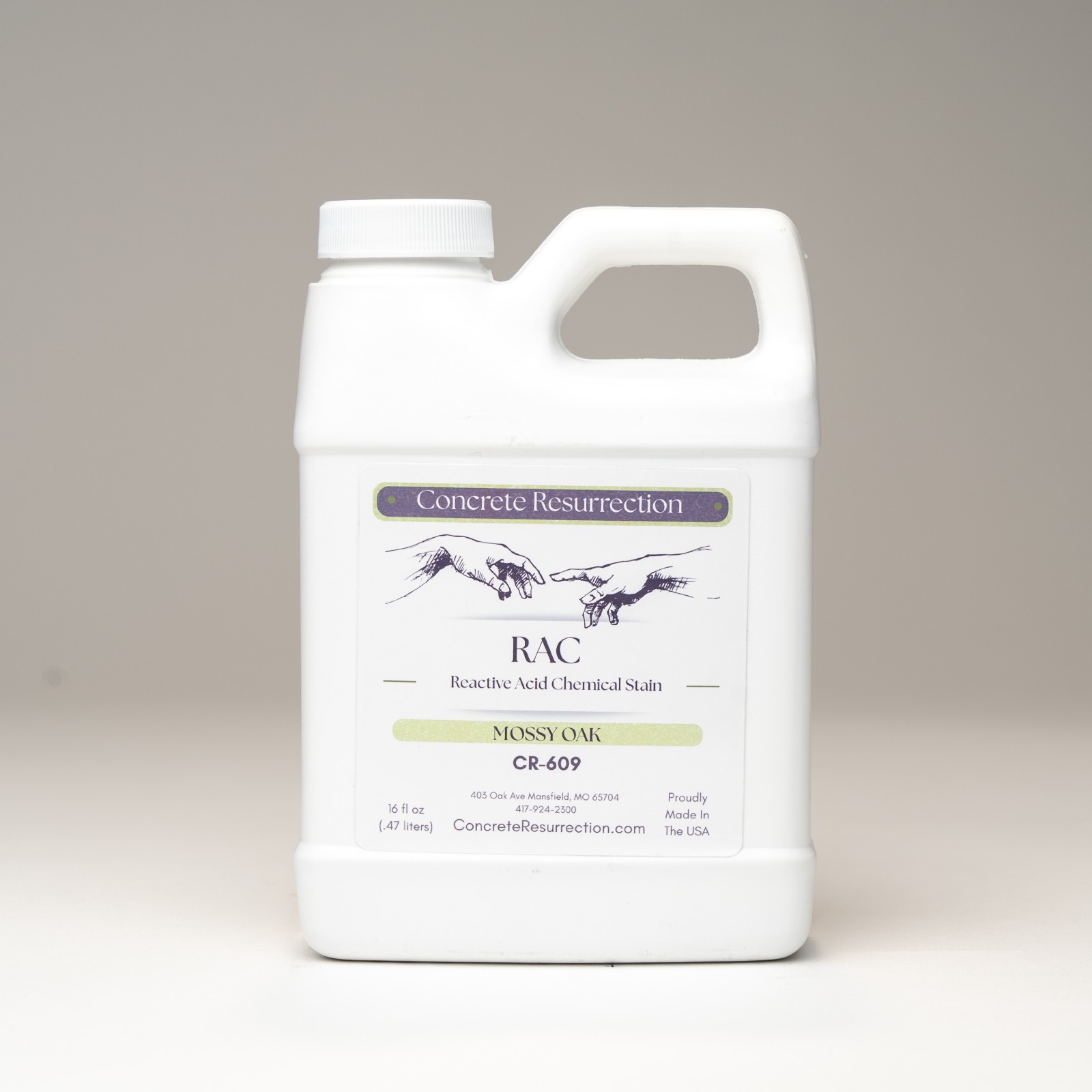 Reactive Acid Chemical Concrete Stain - Mossy Oak - 16oz