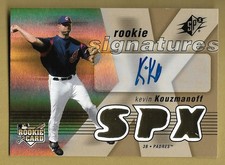 KEVIN KOUZMANOFF 2007 UPPER DECK SPX ROOKIE RC AUTOGRAPH AUTO CARD #108 MLB. rookie card picture