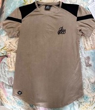 Bee Inspired dark beige & black soft feel T shirt Medium