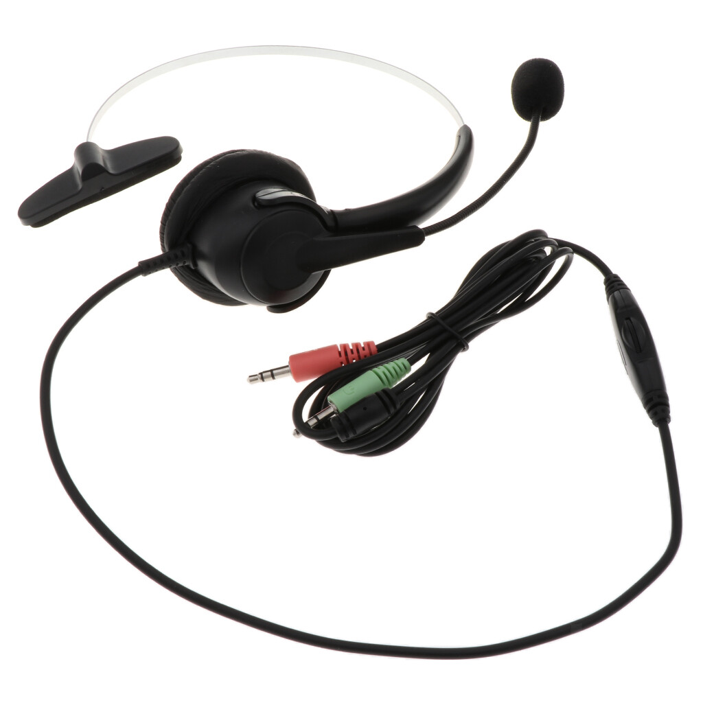 Call Center Office Handsfree Telephone 3.5mm Headset Monaural