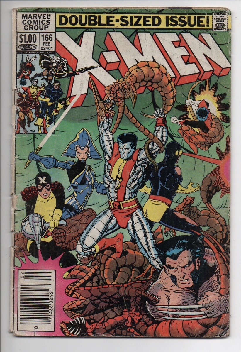 The X-Men 166 Marvel Comic Book 1982 Double Sized Issue Colossus