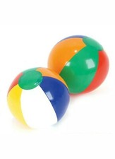 2 Pack Classic Multicolored Beach Ball 24" Beach Ball, Summer Pool Party x2