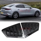For Mazda 3 Axela Sedan 2019-2025 Exterior Side Window Louver Cover Glossy Black
