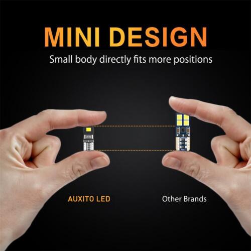 AUXITO 168 194 192 2825 T10 LED Side Marker Light Bulbs White Canbus Error Free - Picture 3 of 22