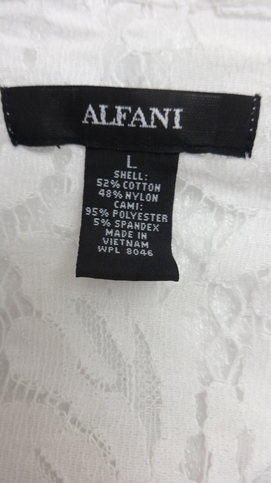 Chemisier Y'COO Dentelle Blanc - Taille L, Neuf Sans étiquettes, Manches Courtes, Col V