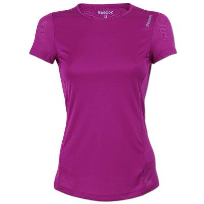 Reebok Damen Running Essentials Shirt Sportshirt Fitness Laufshirt fuchsia