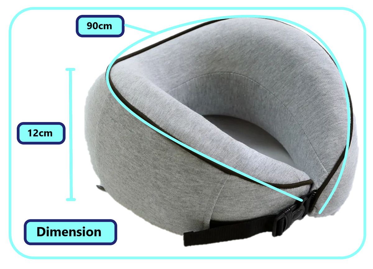 Komfortec Travel Pillow, Memory Foam Neck Pillow, Neck Pillow For Plane, Car, Bus, Train And Camping, U-Shape Memory Foam Travel Pillow, Lightweight, Gray