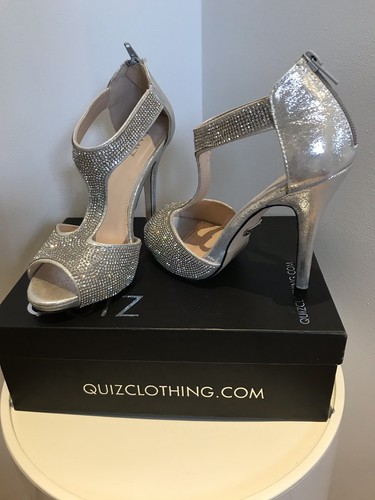 Quiz Shoes Diamante T-Bar Sandals 