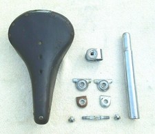 Bicycle Seat w/ Mount & Post Brooks Champion Standard B 15 Brown Leather Saddle