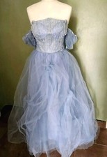  baby blue prom dress  size 10 /M