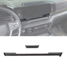 Black Wood Interior Steering Center Console Cover Trim For Chevy Silverado 2022 Black Wood Interior Steering Center Console Cover Trim For Chevy Silverado 2022