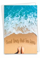 1 All Occasion Blank Card with Envelope - Life's a Beach C6328GOCB