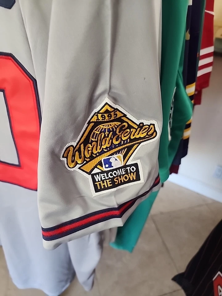 Chipper Jones Jersey Atlanta Braves 1995 World Series Throwback Stitched 2XL - Image 4 of 4