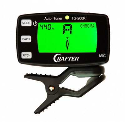 Crafter Clip Tuner Stimmgerät TG-200K für Gitarre & Bass