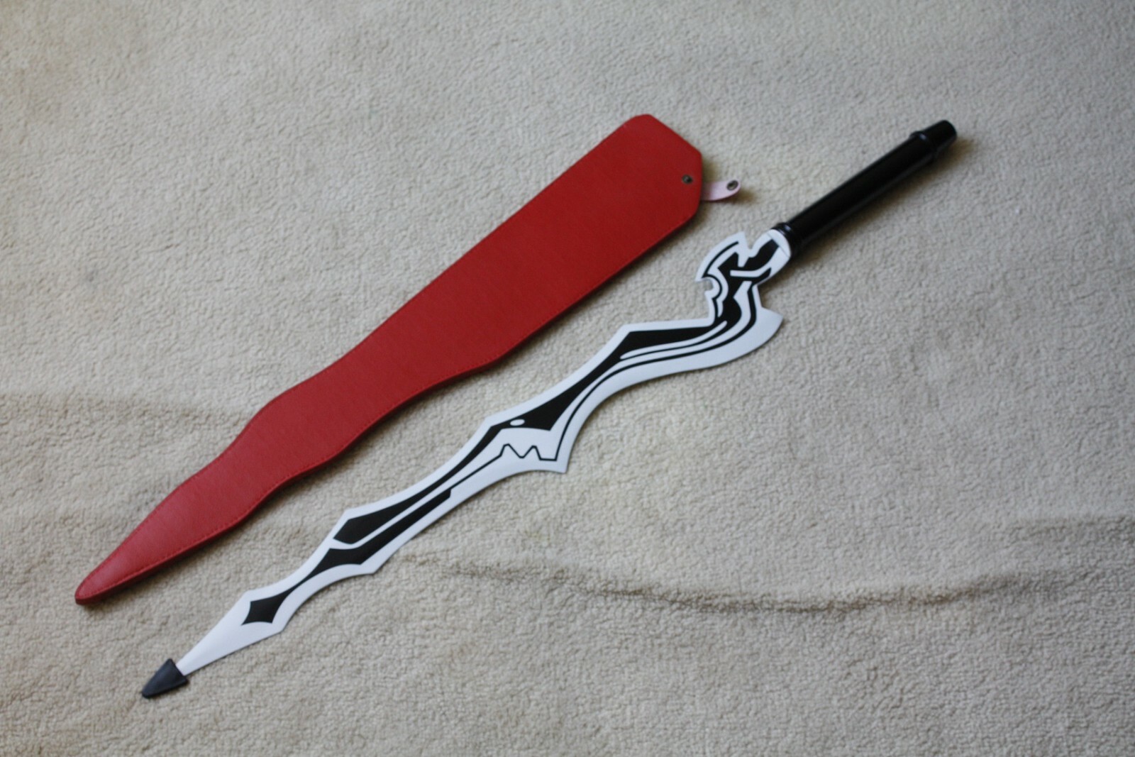 S0195 ANIME FATE STAY NIGHT ZERO EXTRA SABER NERO STEEL SWORD BLACK WHITE 37.2"