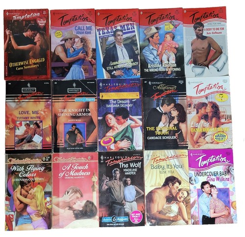 Harlequin Temptation Lot of 30 Vintage Book Lot Suspense Romance Silhouette - Picture 3 of 6