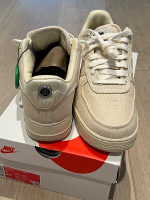 Nike Stussy Air Force 1 Low Fossil Men 8 Women 9.5 CZ9084-200