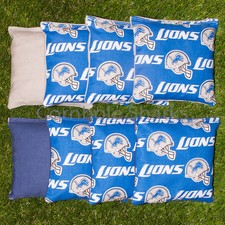 Cornhole Bean Bags Set of 8 ACA Regulation Bags Detroit Lions Free Shipping