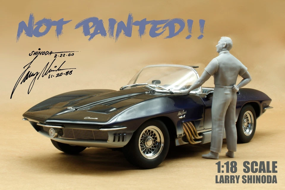CHEVROLET CORVETTE МАКО АКУЛА АВТО ИСКУССТВА LARRY SHINODA РЕЗИНОВАЯ ФИГУРКА 1:18 - Изображение 3 из 4