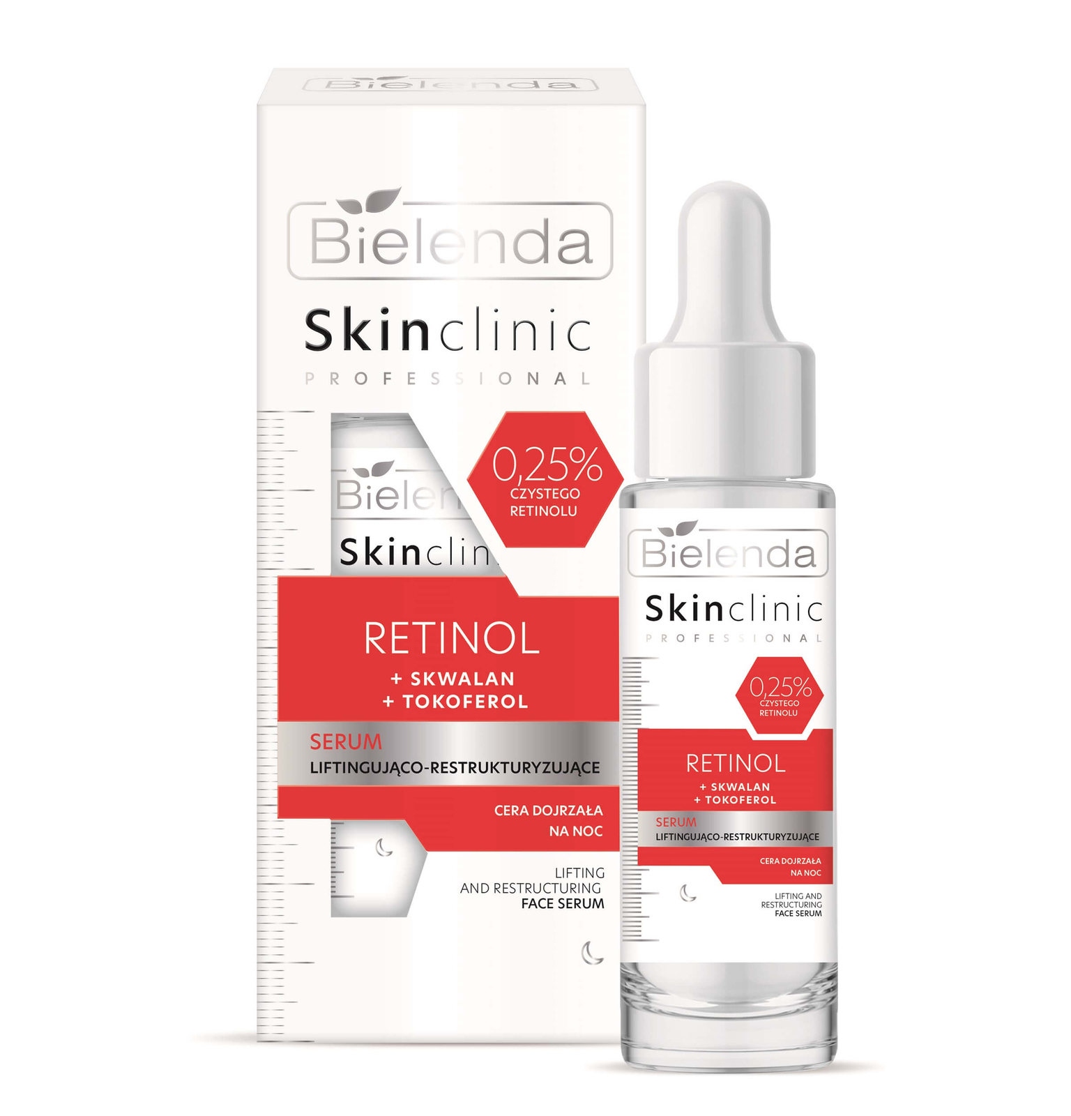 Bielenda Skin Clinic Retinol Lifting And Restructuring Night Serum 30ml