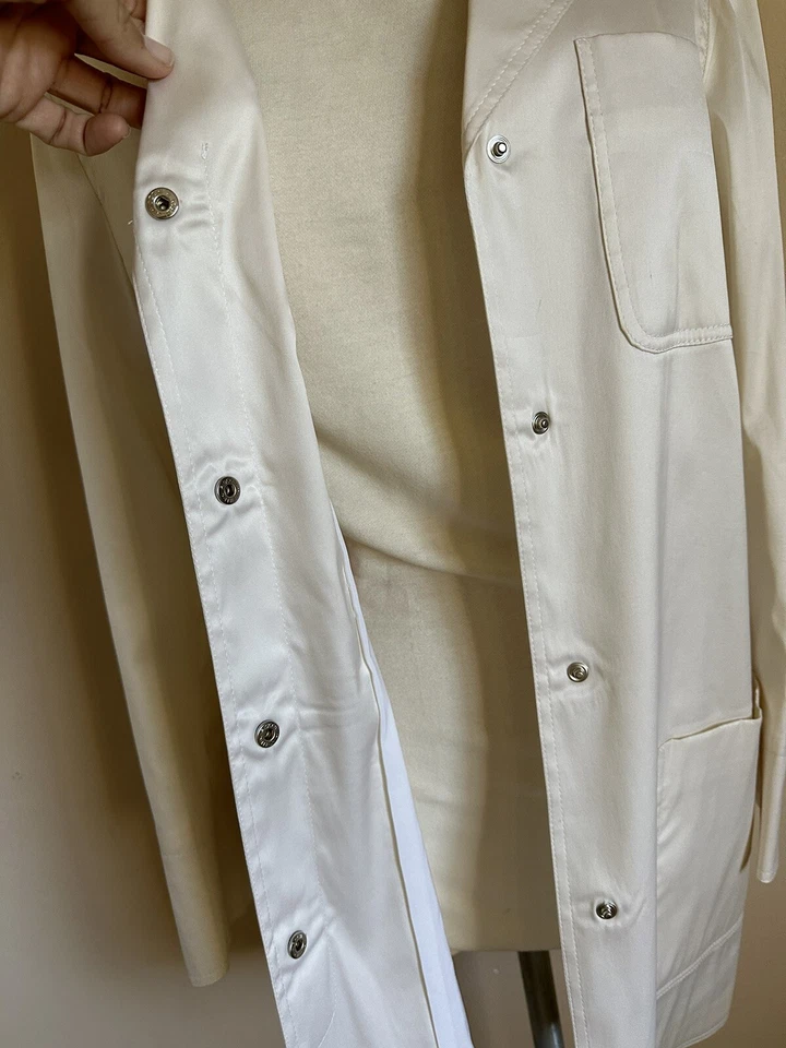 Chaqueta De Colección GIANFRANCO FERRE Marfil Mezcla Seda Para Mujer Talla Pequeña Foto 4 de 4