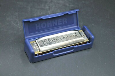 Hohner Blues Harp MS Harmonika blau Mundharmonika Vintage Made in Germany OVP