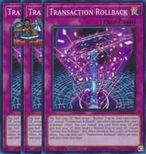 Yugioh! 3x Transaction Rollback RA04-EN105 Ultra Rare 1st Ed NM