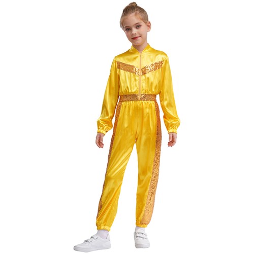 Girls Jumpsuit Dance Romper Xmas Bodysuits Party Costume Show Dancewear Latin - Picture 9 of 71