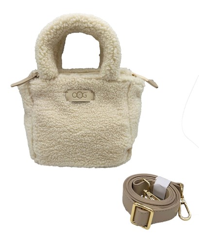 OOG teddy fur plush small bag wool shoulder bag handle bag tote bag - Picture 15 of 37