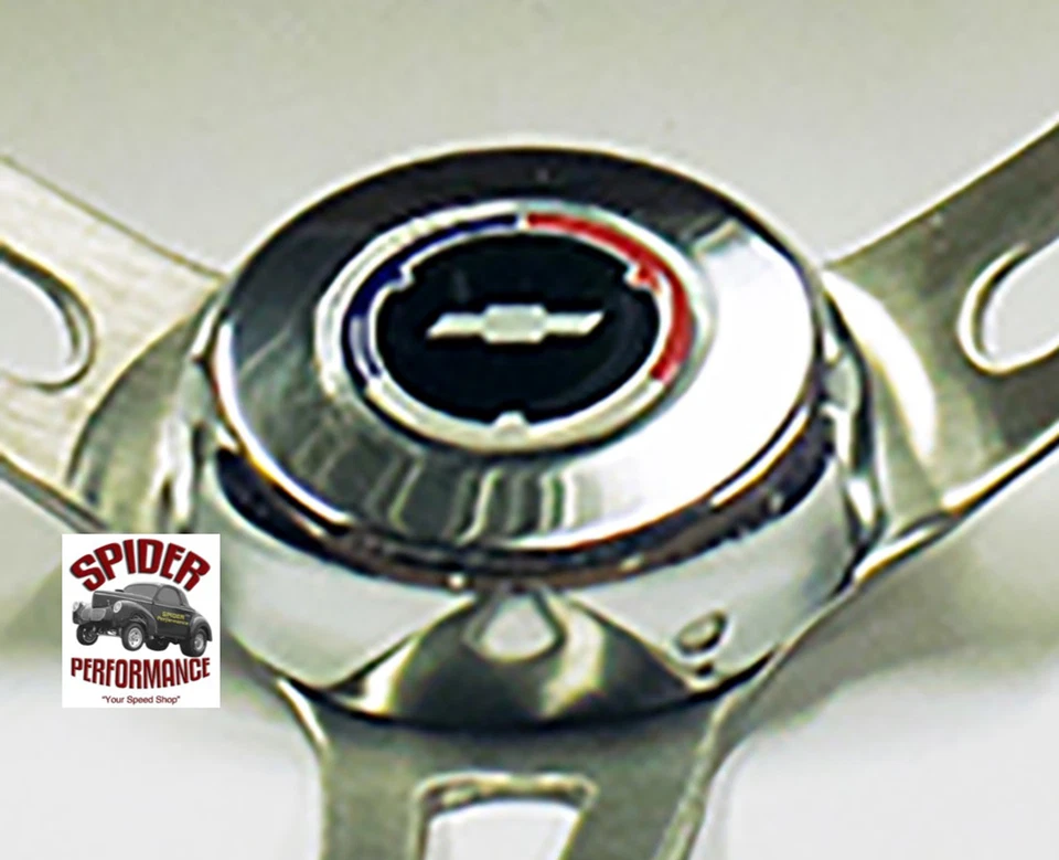 1964-1965 Chevrolet wood steering wheel CLASSIC BOWTIE 15" MUSCLE CAR WALNUT - Image 3 of 4