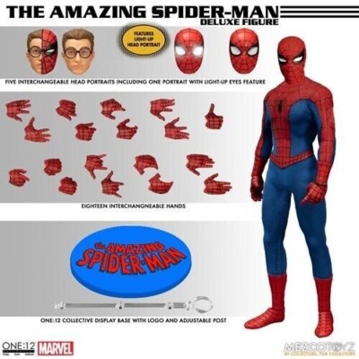アメコミ mezco one:12collective amazing spiderman Mezco The Amazing Spider-Man Action Figure One:12 Deluxe