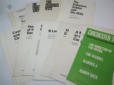 VINTAGE Theatre PROGRAMMES Chichester Festival Theatre 1960s 1970s SELECTION