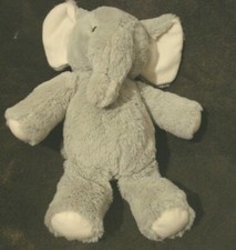 Kellytoy Infant Plush Gray Elephant White Crinkle Ears Rattle