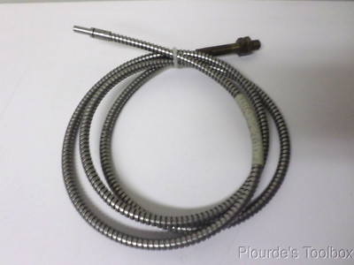 Used Tri-Tronics 48'' SS Fiber Optic Light Guide, Straight Threaded Tip, F-A-48T