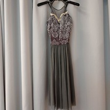 Weissman Dance Costume Gray with Leotard Underneath Style 11460 Size MC