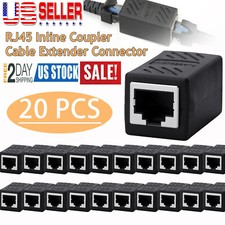 20 Pcs RJ45 Inline Coupler Cat7/Cat6/Cat5e Ethernet Network Cable Connector USA