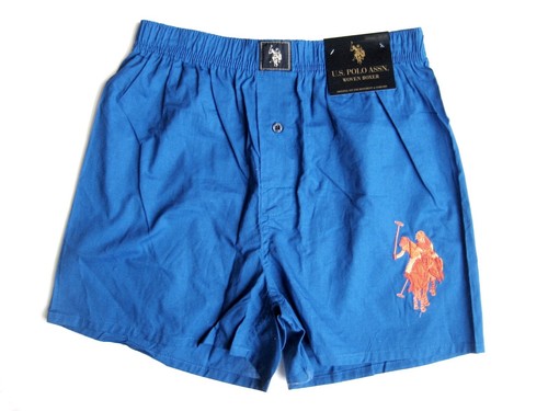 X189 US Polo Assn NEW US1380017 Men's Embroidery Logo Elastic Band Woven Boxer S - 第 1/4 張圖片