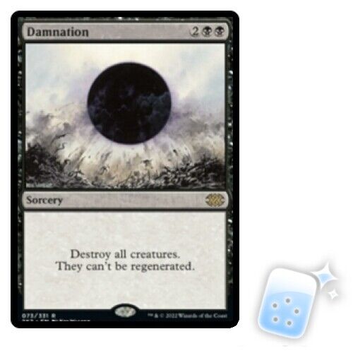 Damnation M/NM Magic: The Gathering MTG Double Masters 2022 - Picture 1 of 1