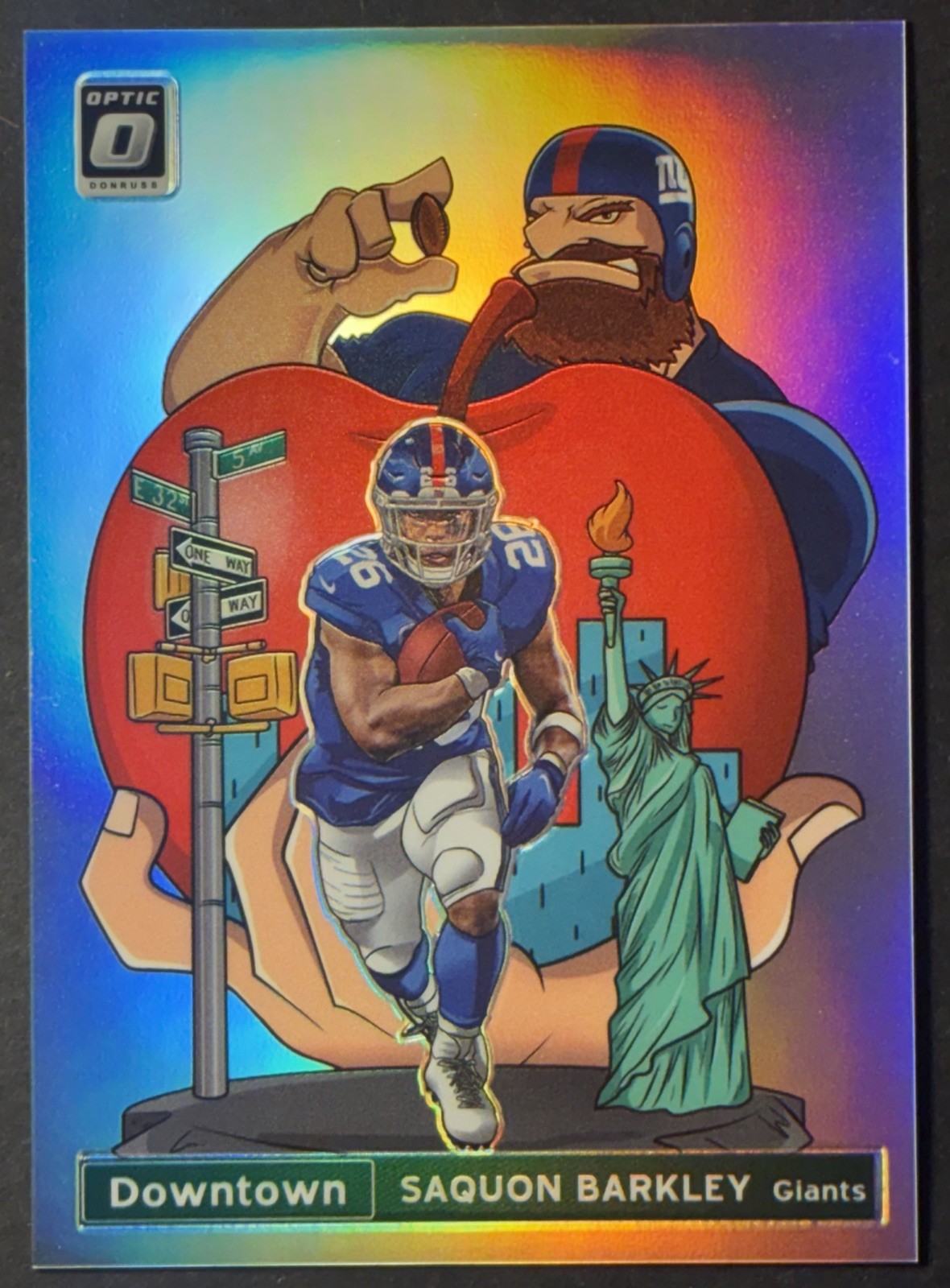 2020 Panini Donruss Optic Downtown Saquon Barkley #DT-19 Eagles Offensive POY 🔥