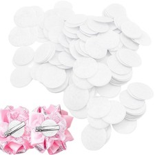 250 PCS 1 Inch White Round Pre Cut Felt Craft Fabric Circles Small Pads DIY