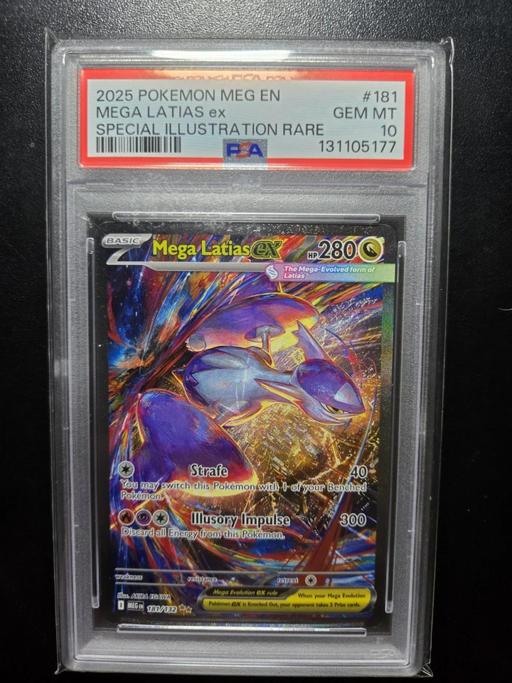 2025 POKEMON MEG SPECIAL ILLUSTRATION RARE #181 MEGA LATIAS EX PSA 10 - Image 2 of 3