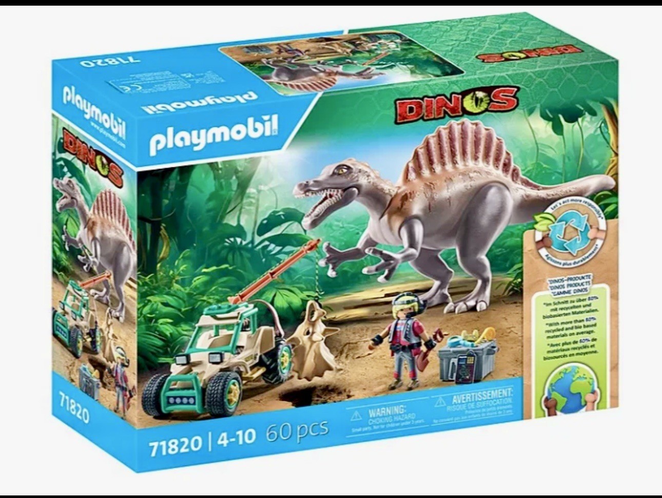 Playmobil #71820 Spinosaurus Attack - Brand New,Dinos,Dinosa