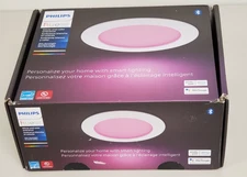 Lot of 2 Philips Hue 579573 White & Color Ambiance 6" S