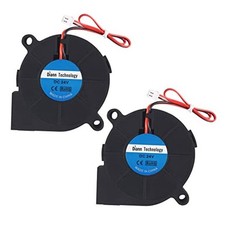 2pcs 5015 3D Printer DC 24V Brushless Blower Cooling Fan Turbine 24V-2pcs