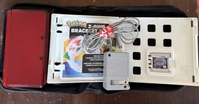 Nintendo 3DS Console Red Edition + 3 Pokemon Games/ 1 Non Pokemon Game