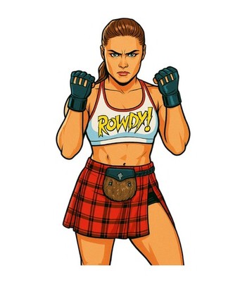 WWE Rowdy Ronda Rousey Wrestling Water Resistant Sticker WWF WCW AEW ...