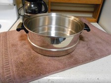 AMWAY QUEEN 10 5/8" Stainless Steamer Insert VERY CLEAN & SHINY!