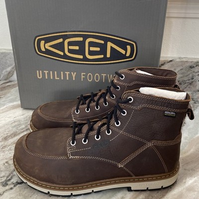 Keen Utility Mens San Jose 90 Degree 6 WP Aluminum Toe Bison Brown Boots 14 D