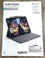 Logitech Slim Folio Bluetooth Keyboard Case for iPad 10  A16 BRAND NEW